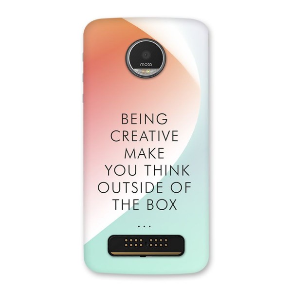Being Creative Back Case for Moto Z Play
