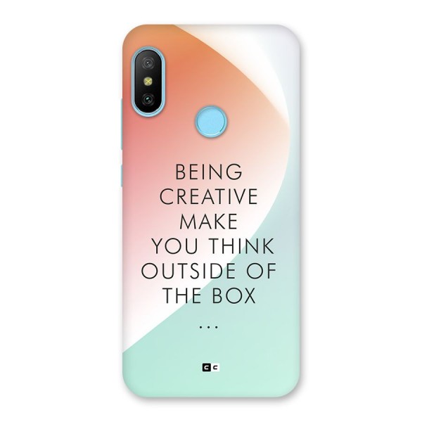 Being Creative Back Case for Redmi 6 Pro