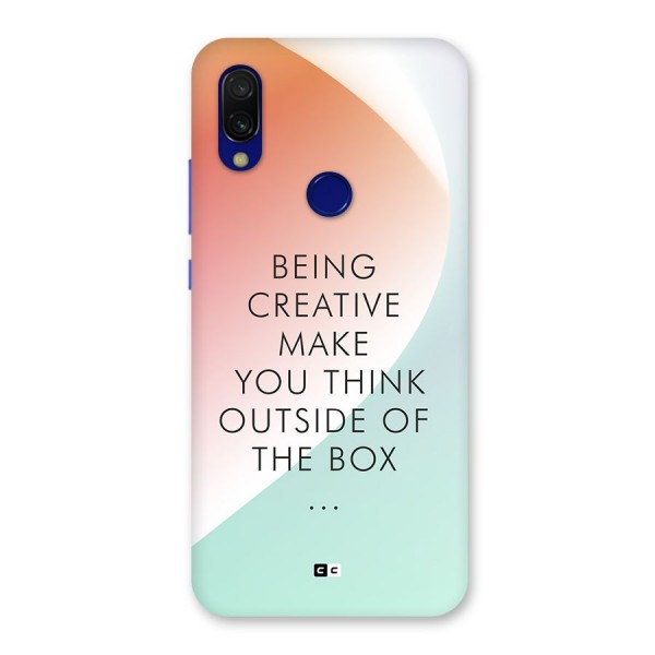 Being Creative Back Case for Redmi 7