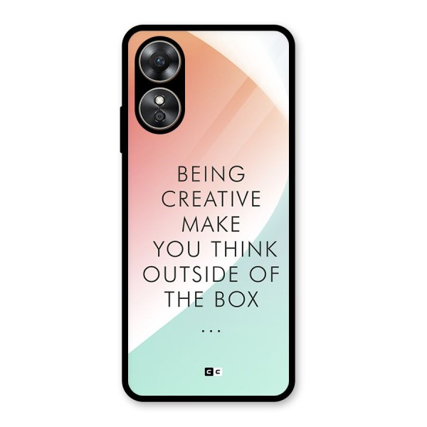 Being Creative Glass Back Case for Oppo A17