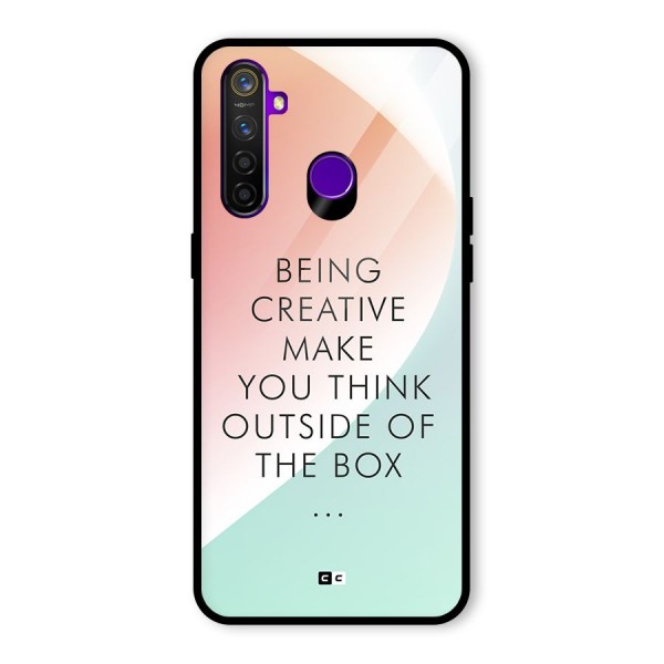 Being Creative Glass Back Case for Realme 5 Pro