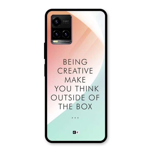 Being Creative Glass Back Case for Vivo Y21G