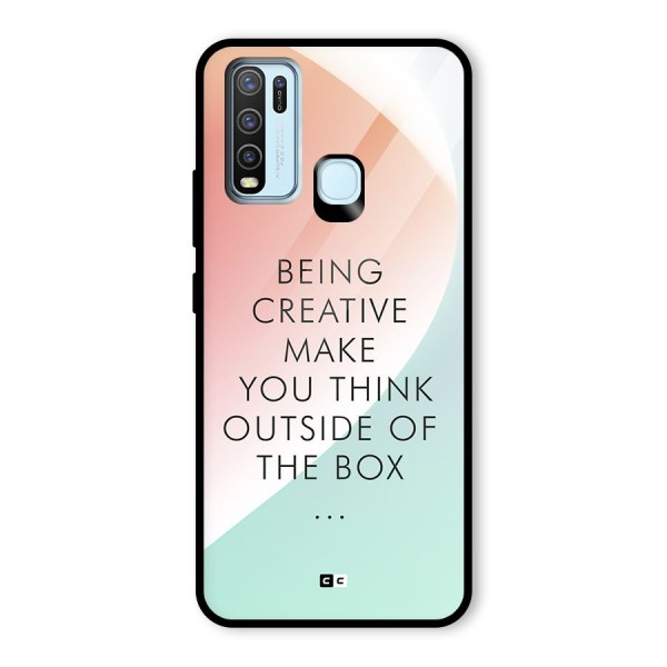 Being Creative Glass Back Case for Vivo Y30