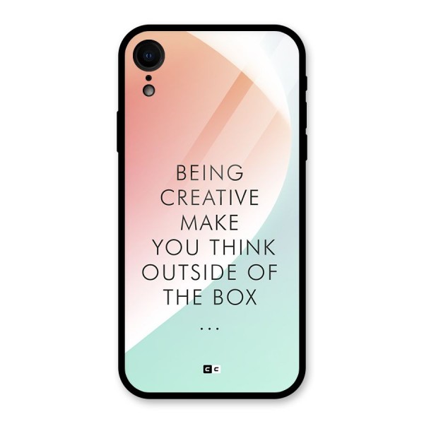 Being Creative Glass Back Case for iPhone XR