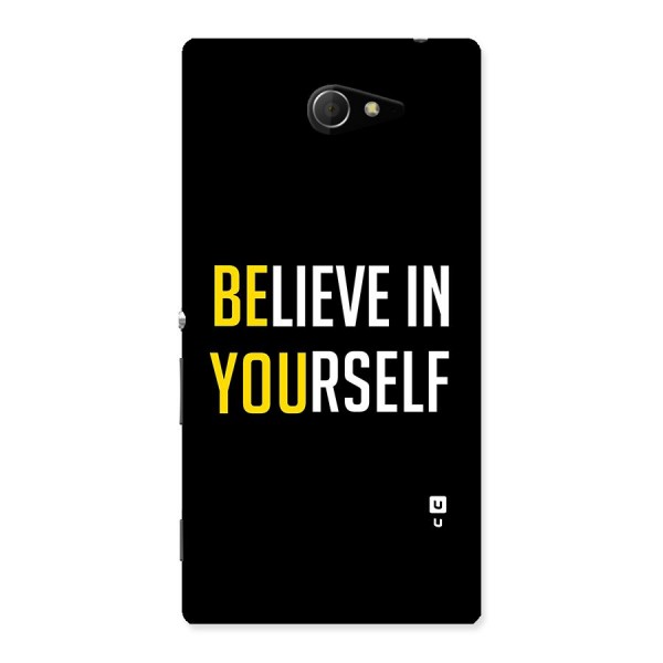 Believe In Yourself Black Back Case for Sony Xperia M2