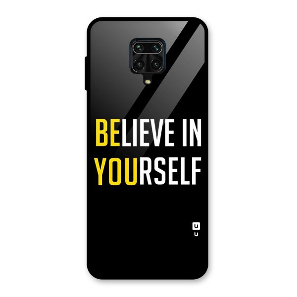 Believe In Yourself Black Glass Back Case for Redmi Note 9 Pro Max