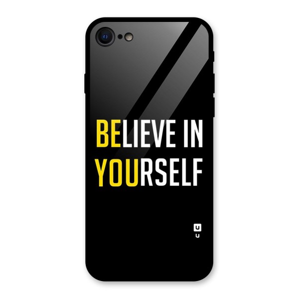 Believe In Yourself Black Glass Back Case for iPhone SE 2022