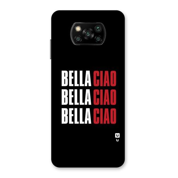 Bella Ciao Bella Ciao Bella Ciao Back Case for Poco X3