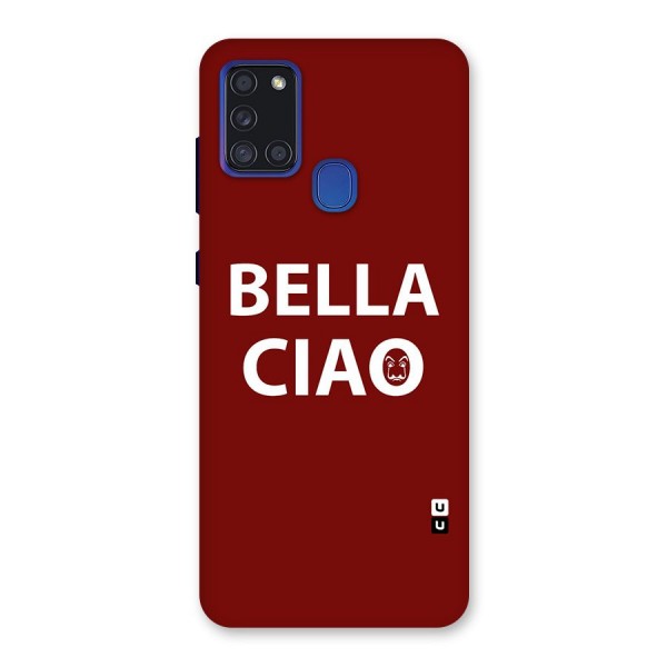 Bella Ciao Typography Art Back Case for Galaxy A21s