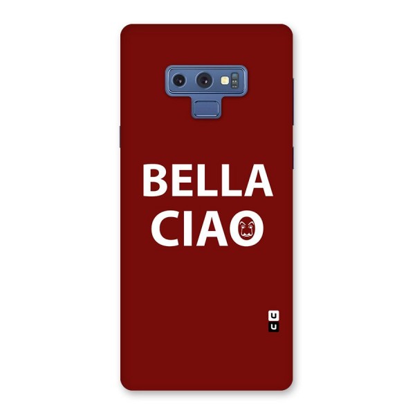 Bella Ciao Typography Art Back Case for Galaxy Note 9