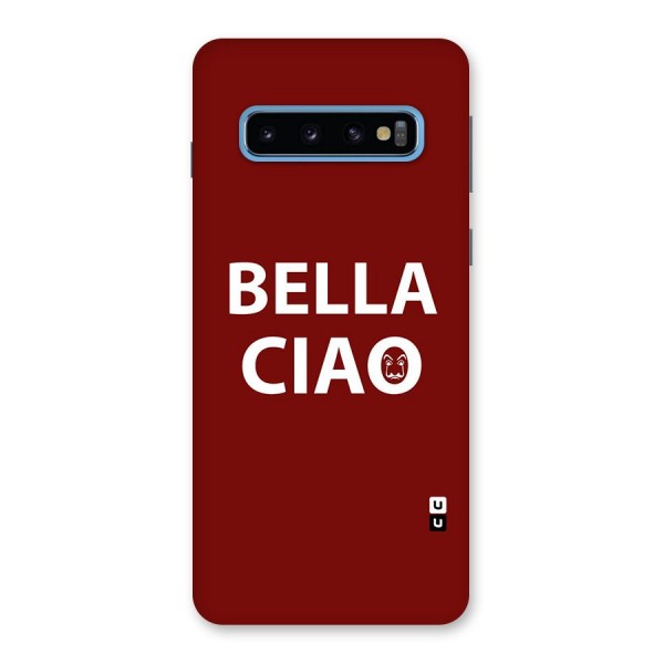 Bella Ciao Typography Art Back Case for Galaxy S10