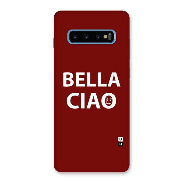 Bella Ciao Typography Art Back Case for Galaxy S10 Plus