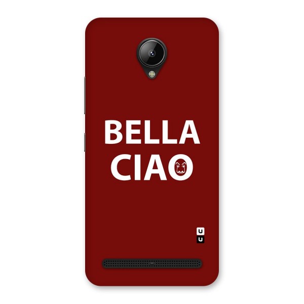 Bella Ciao Typography Art Back Case for Lenovo C2