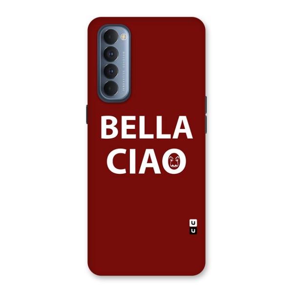 Bella Ciao Typography Art Back Case for Reno4 Pro