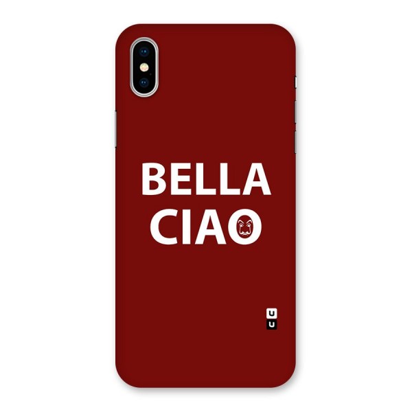 Bella Ciao Typography Art Back Case for iPhone X