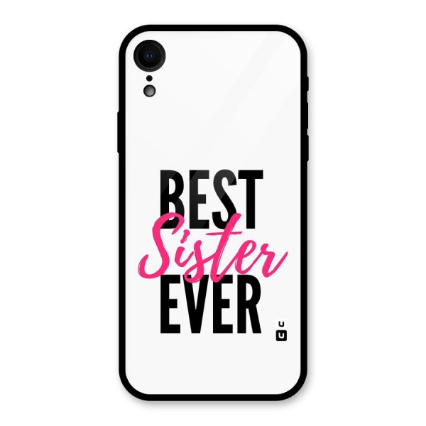 Best Sister Ever Glass Back Case for iPhone XR