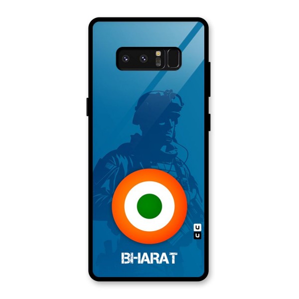 Bharat Commando Glass Back Case for Galaxy Note 8