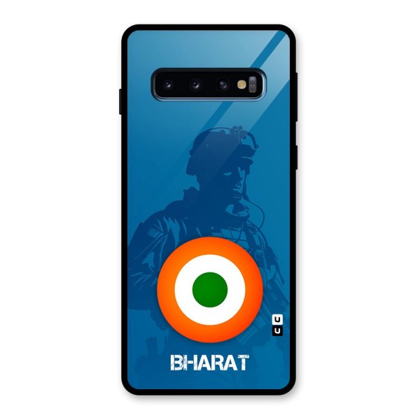 Bharat Commando Glass Back Case for Galaxy S10