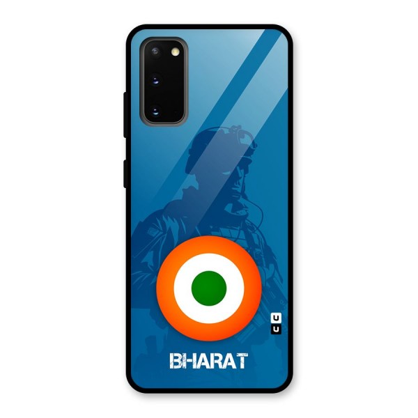 Bharat Commando Glass Back Case for Galaxy S20