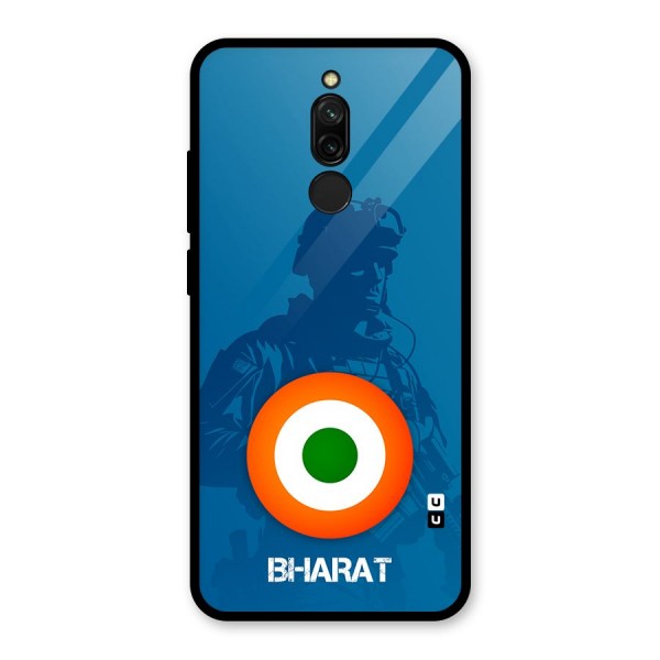 Bharat Commando Glass Back Case for Redmi 8