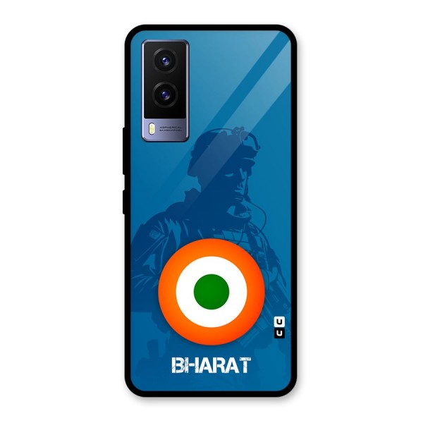 Bharat Commando Glass Back Case for Vivo V21e 5G