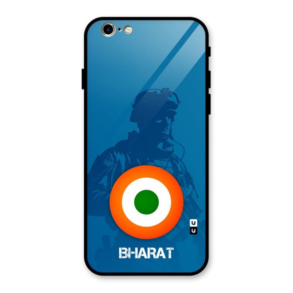 Bharat Commando Glass Back Case for iPhone 6 6S