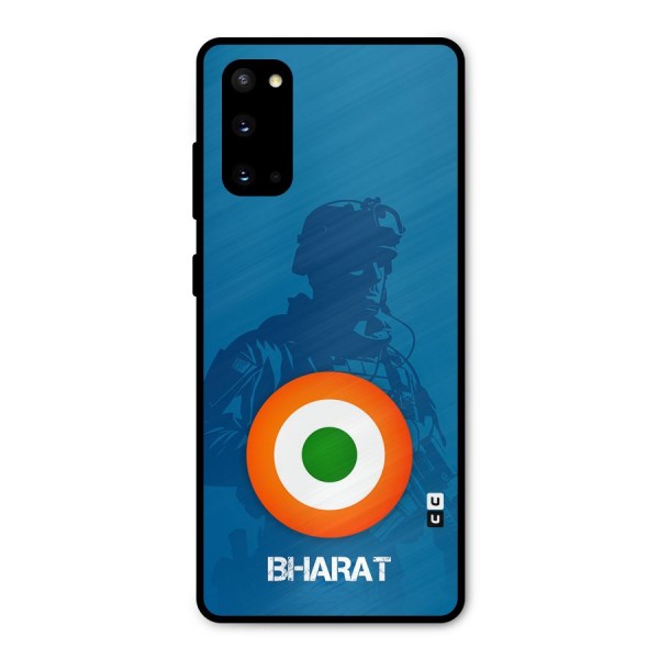 Bharat Commando Metal Back Case for Galaxy S20