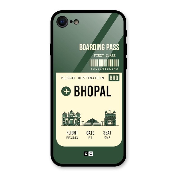 Bhopal Boarding Pass Glass Back Case for iPhone SE 2020