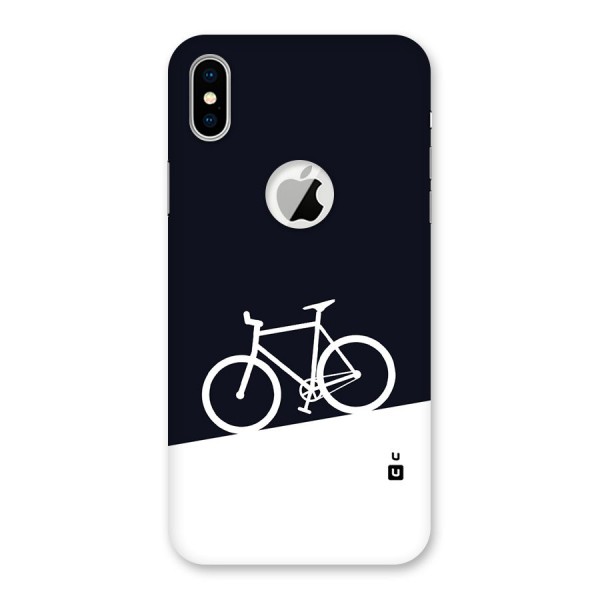 Bicycle Minimal Art Back Case for iPhone X Logo Cut