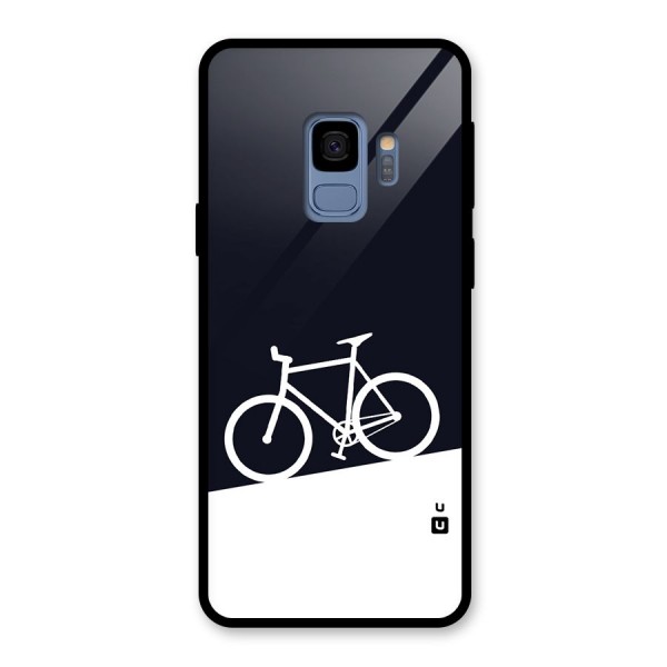 Bicycle Minimal Art Glass Back Case for Galaxy S9