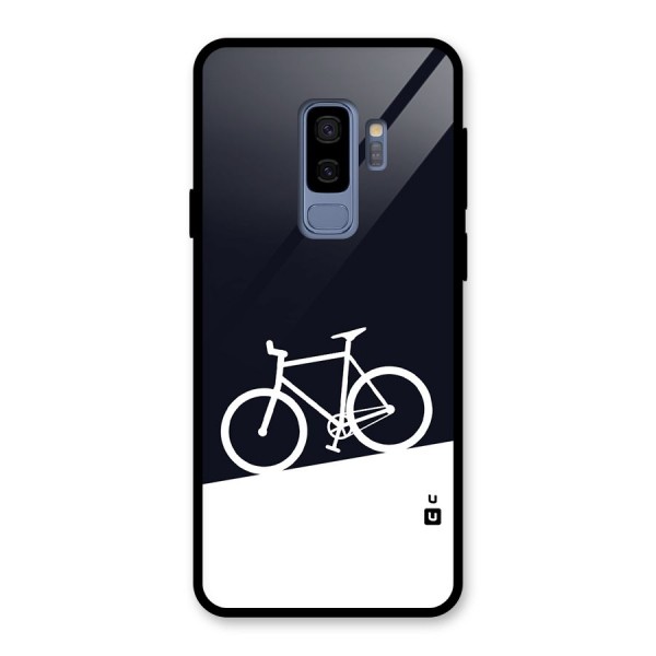Bicycle Minimal Art Glass Back Case for Galaxy S9 Plus