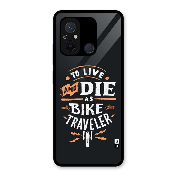 Bike Traveler Glass Back Case for Redmi 12C
