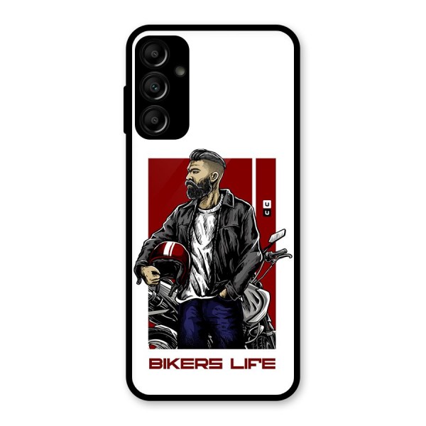 Biker Life Glass Back Case for Galaxy A14 5G