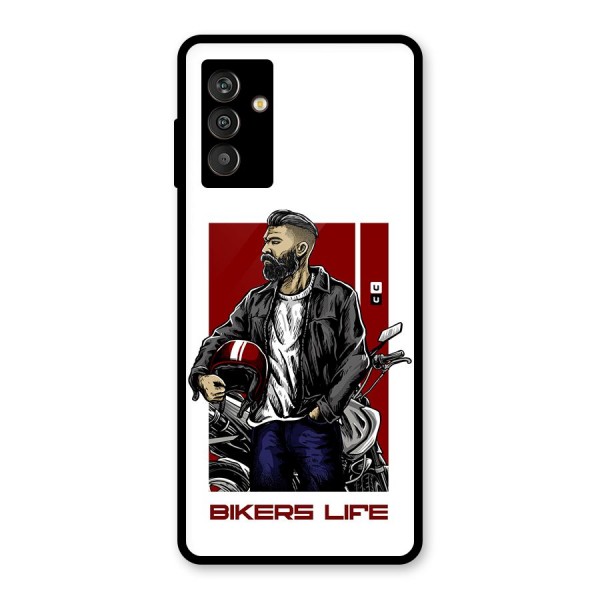 Biker Life Glass Back Case for Galaxy M13