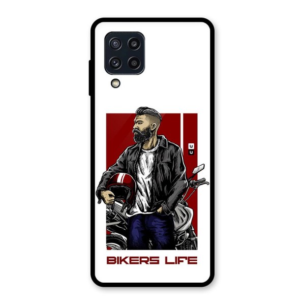 Biker Life Glass Back Case for Galaxy M32