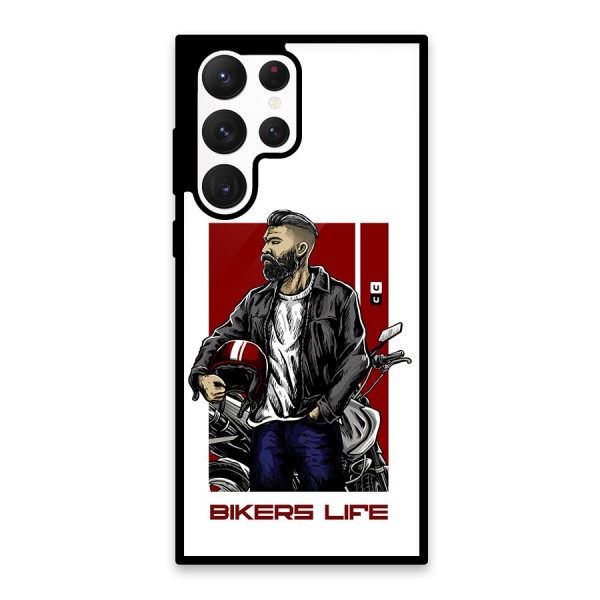 Biker Life Glass Back Case for Galaxy S22 Ultra 5G