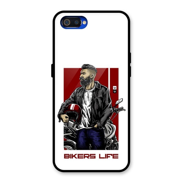 Biker Life Glass Back Case for Realme C2