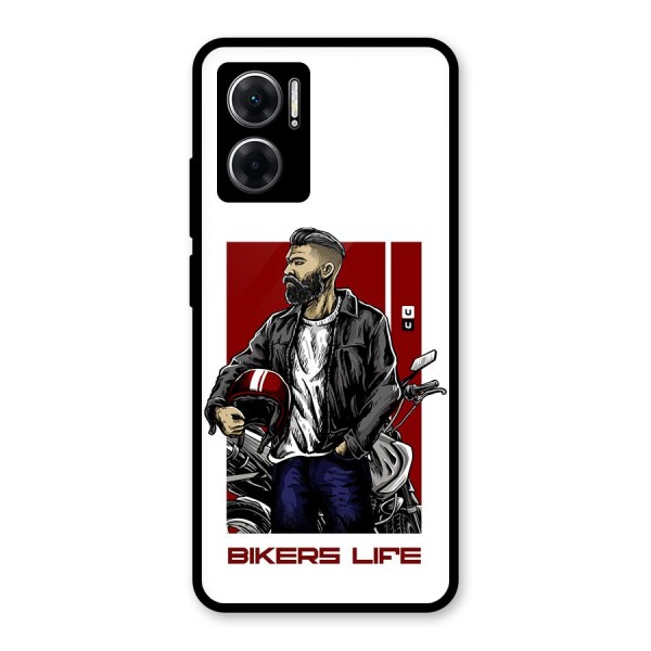Biker Life Glass Back Case for Redmi 11 Prime 5G