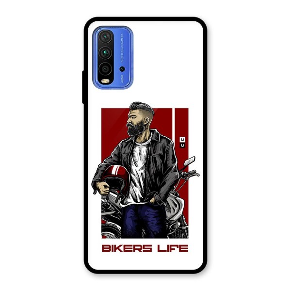 Biker Life Glass Back Case for Redmi 9 Power