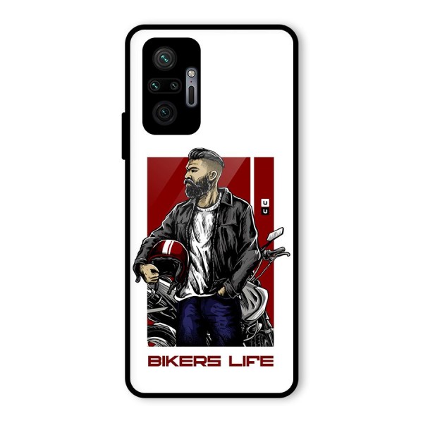 Biker Life Glass Back Case for Redmi Note 10 Pro Max