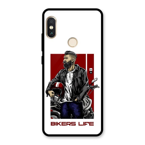 Biker Life Glass Back Case for Redmi Note 5 Pro