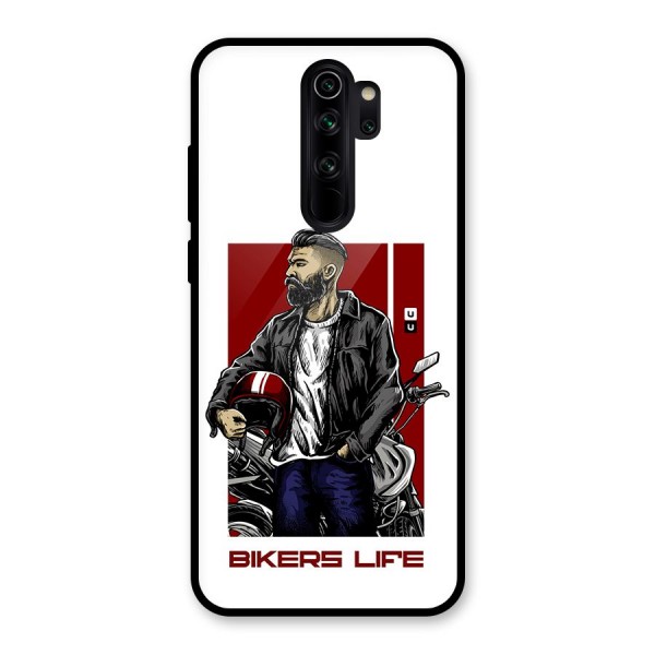 Biker Life Glass Back Case for Redmi Note 8 Pro