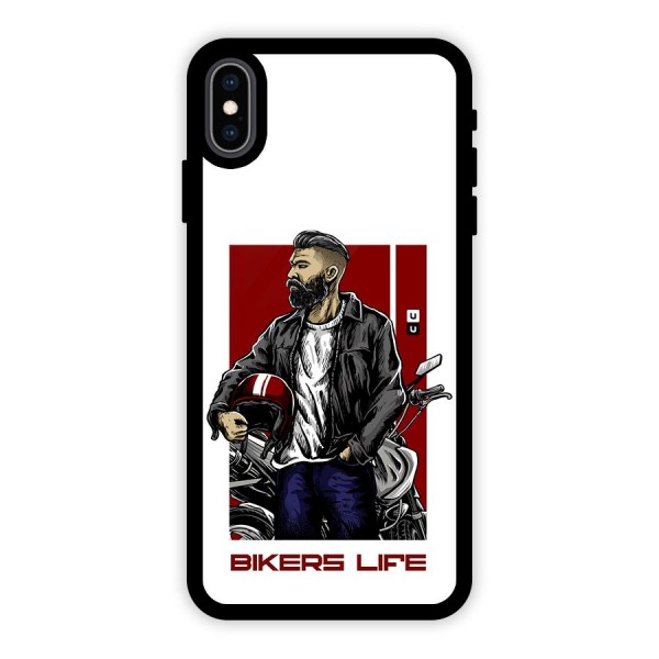 Biker Life Glass Back Case for iPhone XS Max
