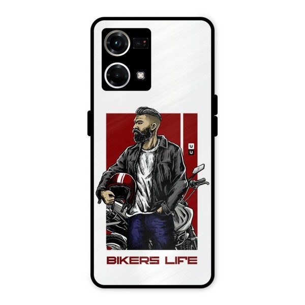 Biker Life Metal Back Case for Oppo F21s Pro 4G