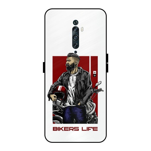 Biker Life Metal Back Case for Oppo Reno2 F