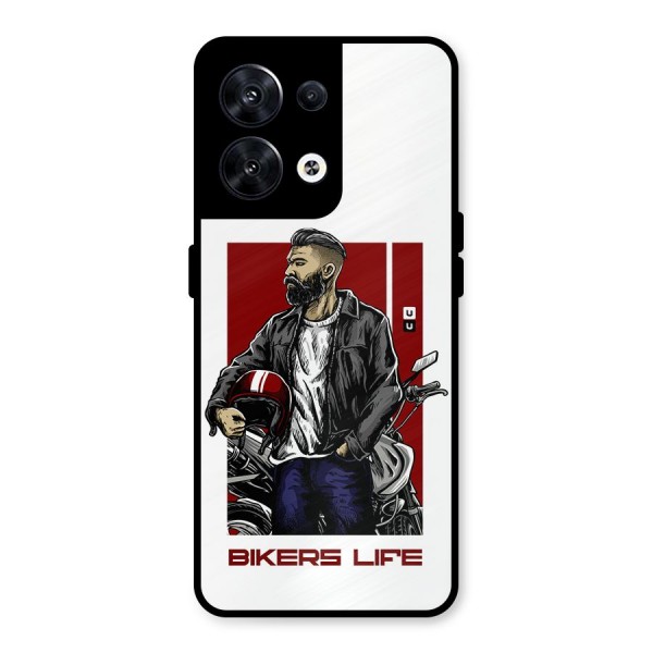 Biker Life Metal Back Case for Oppo Reno8 5G