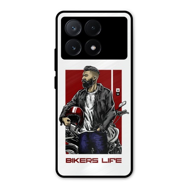 Biker Life Metal Back Case for Poco X6 Pro
