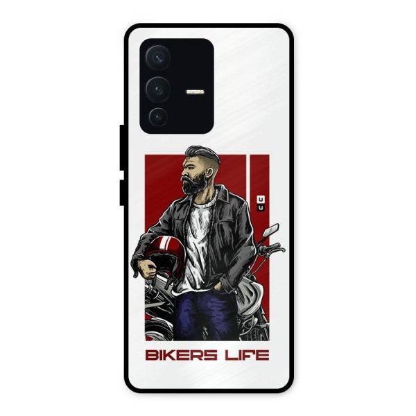 Biker Life Metal Back Case for Vivo V23 5G