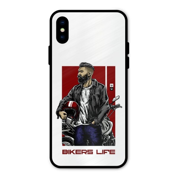 Biker Life Metal Back Case for iPhone XS