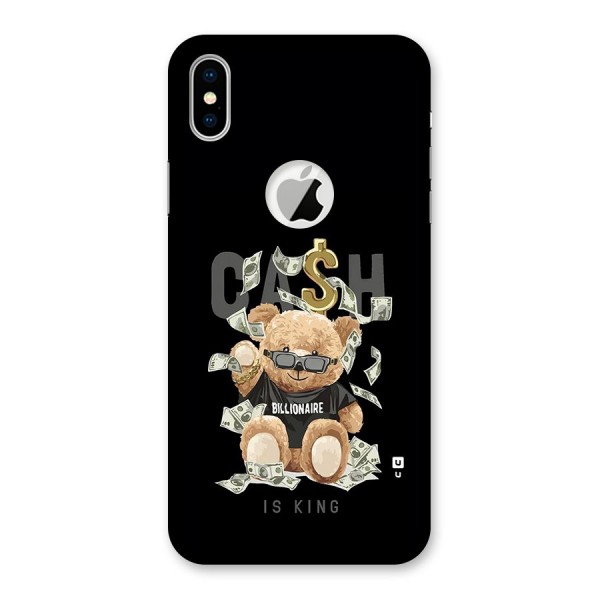 Billionaire Teddy Back Case for iPhone XS Logo Cut